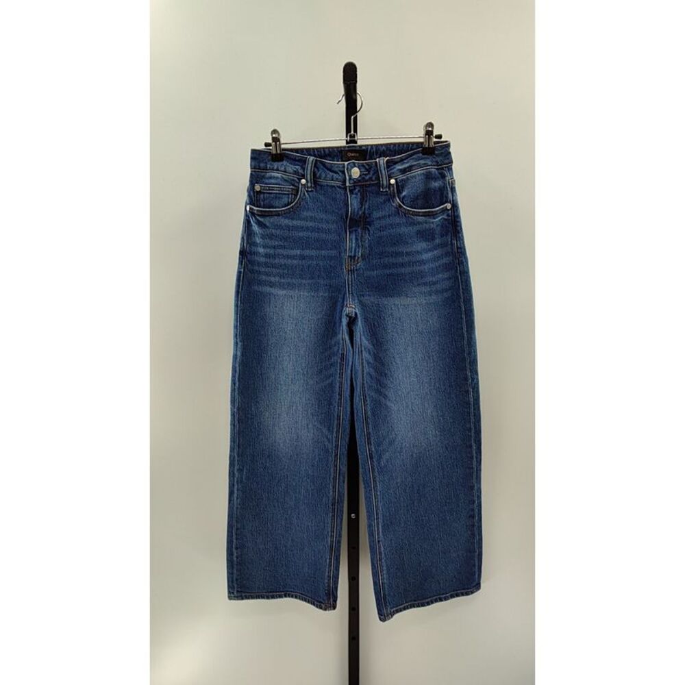 Quince Women Bella Stretch Relaxed Straight Jeans Atlantic Blue 28